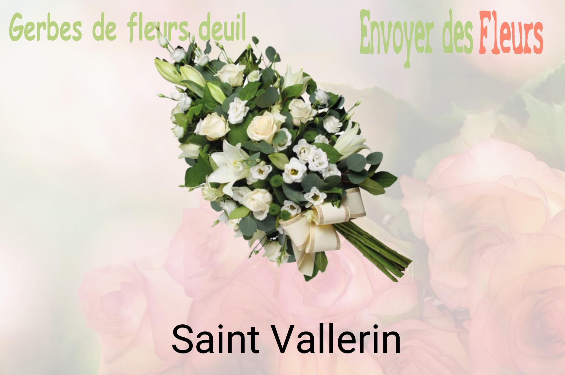 Gerbe de fleurs de deuil livrée à Saint-Vallerin